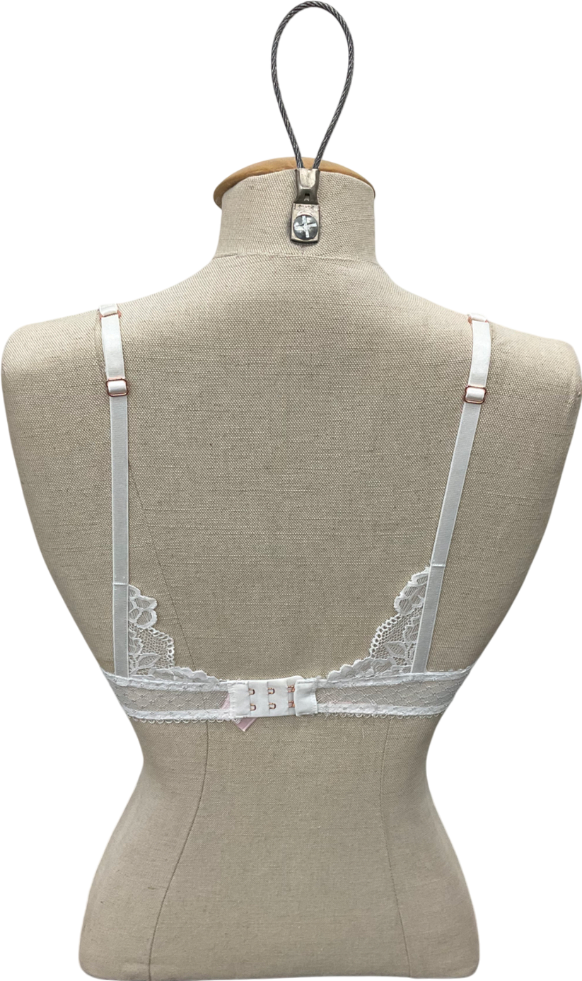 Boa Boa White Gabbi Lace Demi Bra UK 32D