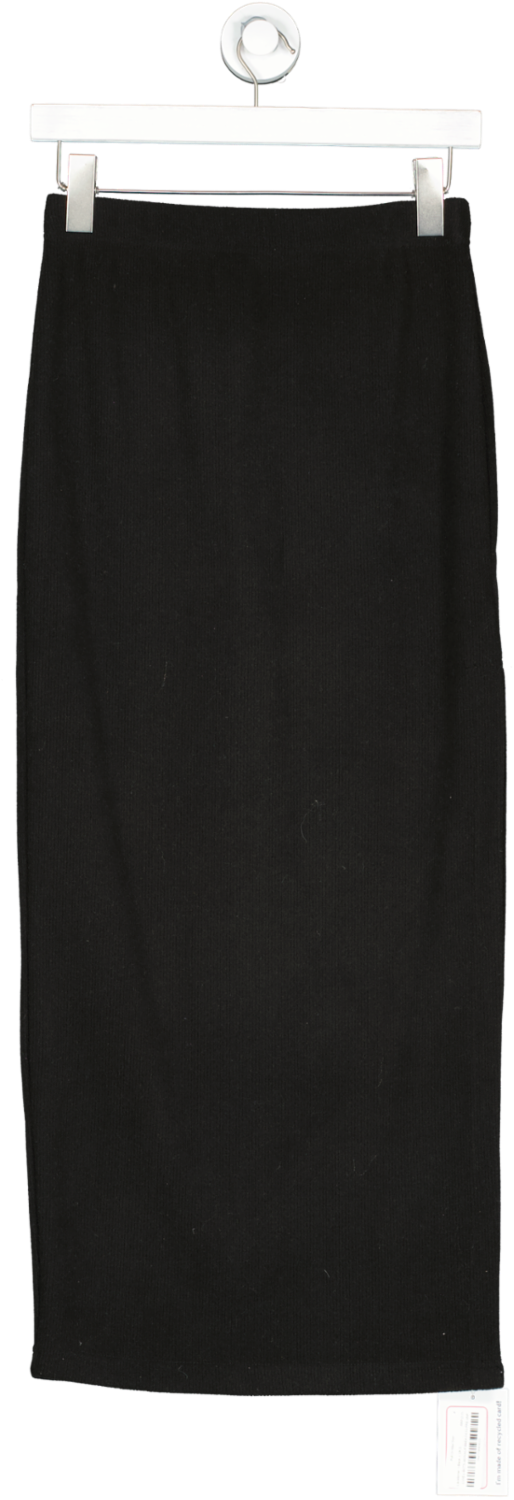 L'academie Black Pull On Maxi Skirt UK S