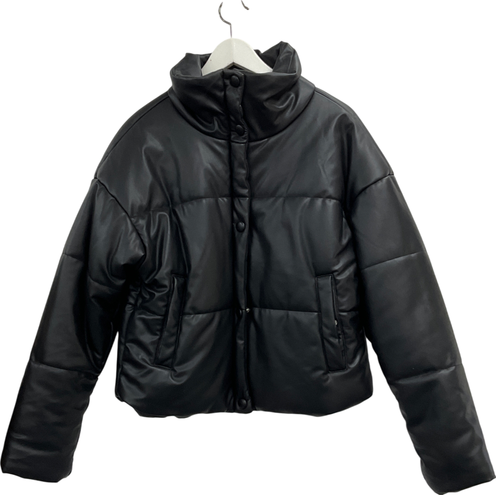NA-KD Black Padded Jacket UK 10