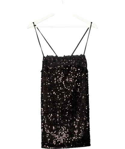 Free People Black Sequin Mini Dress UK 6