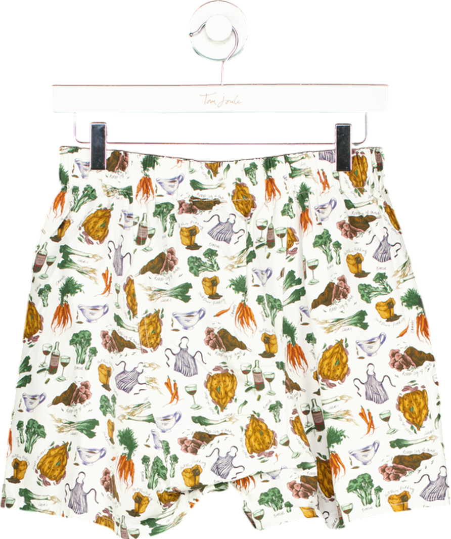 Beaufort & Blake White Veg Boxer Shorts UK S