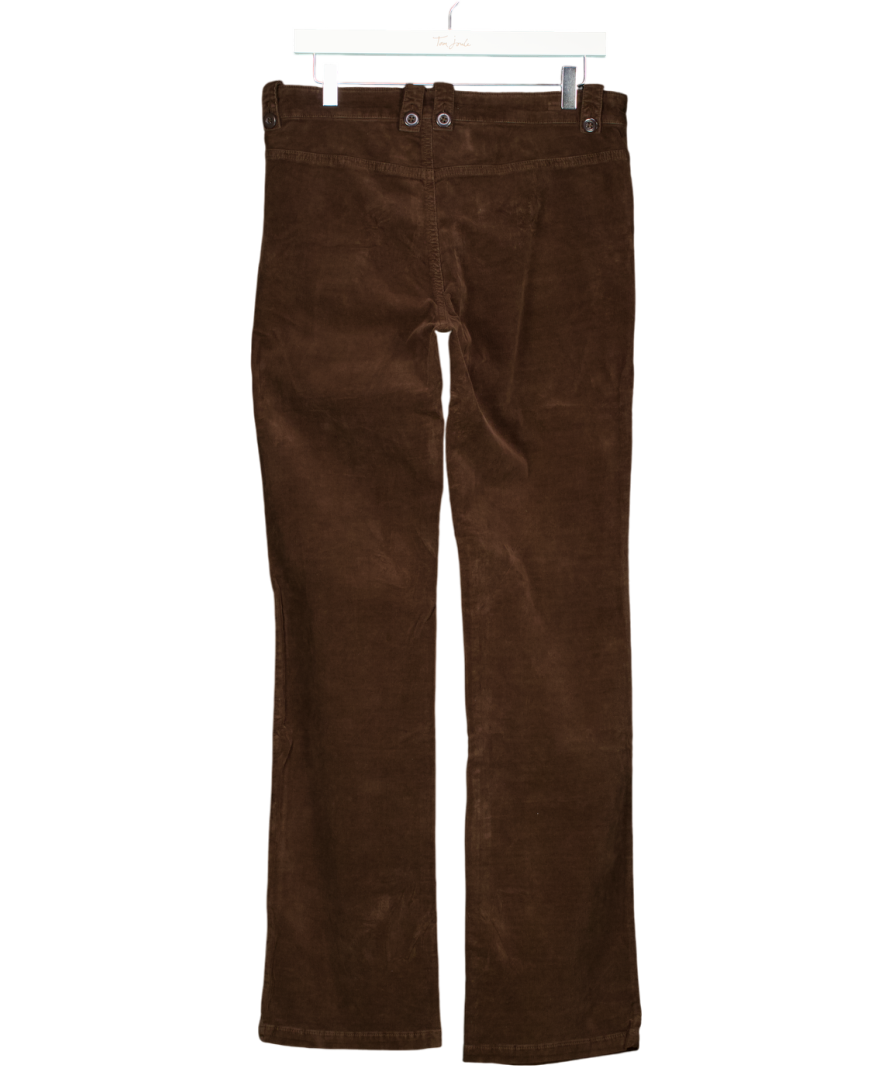 MANGO Brown Flared Corduroy Trousers UK 14