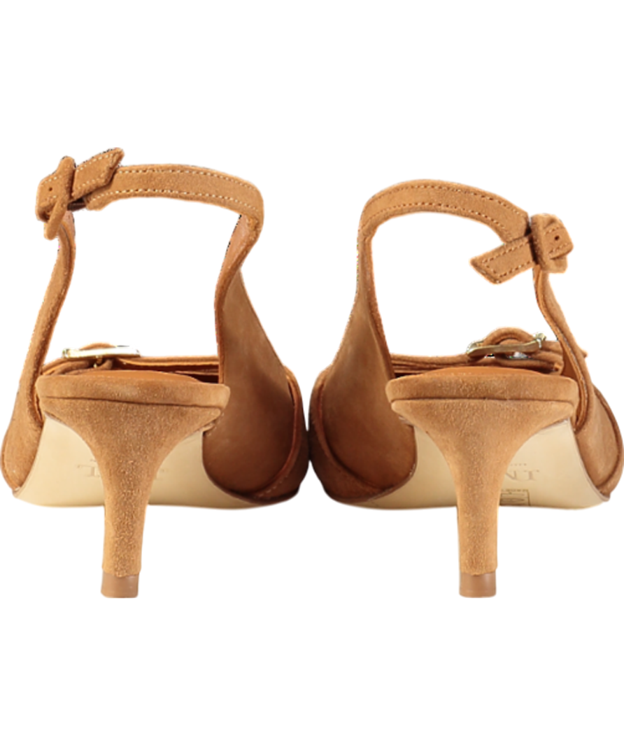 J.Mclaughlin Brown Dorothea Suede Slingback Heels UK 10 EU 44 👞