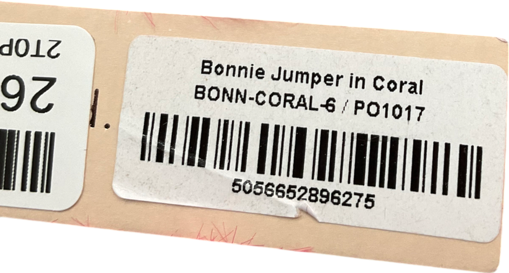 Dancing Leopard Orange Bonnie Jumper In Coral UK 6