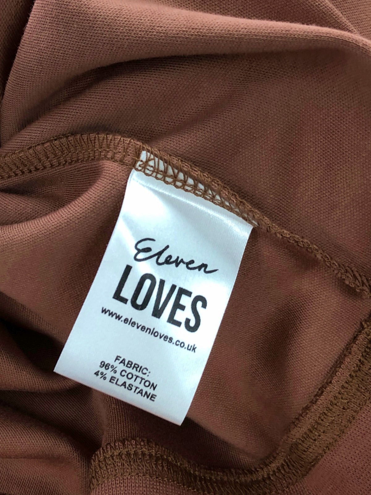 ELEVEN LOVES Brown THE PERFECT CREW NECK SWEATSHIRT UK M