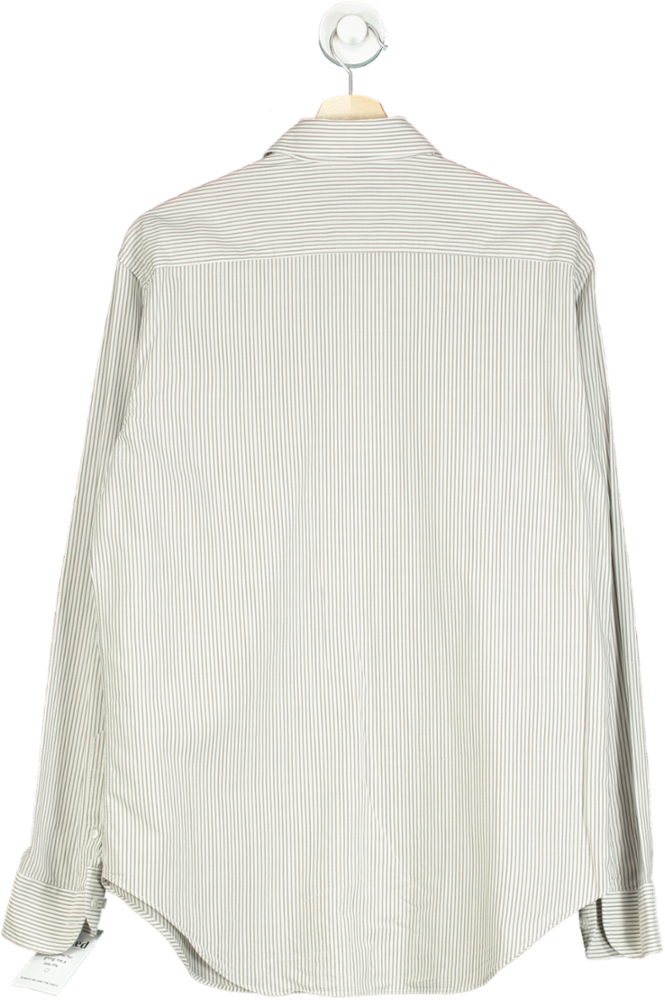 Armani Collezioni White Striped Shirt UK L