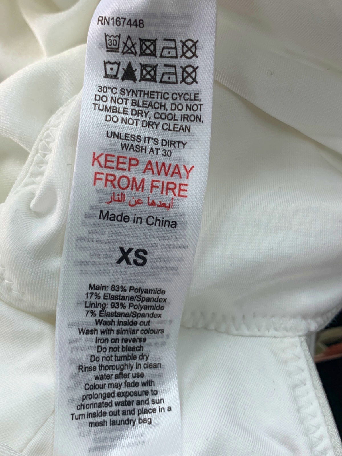 Karen Millen White Floral Cut-Out Swimsuit XS