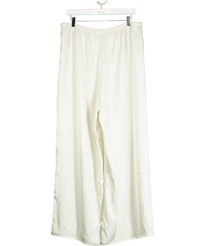 Lounge Underwear Cream Satin Wide-leg  Elasticated Trouser UK XXL