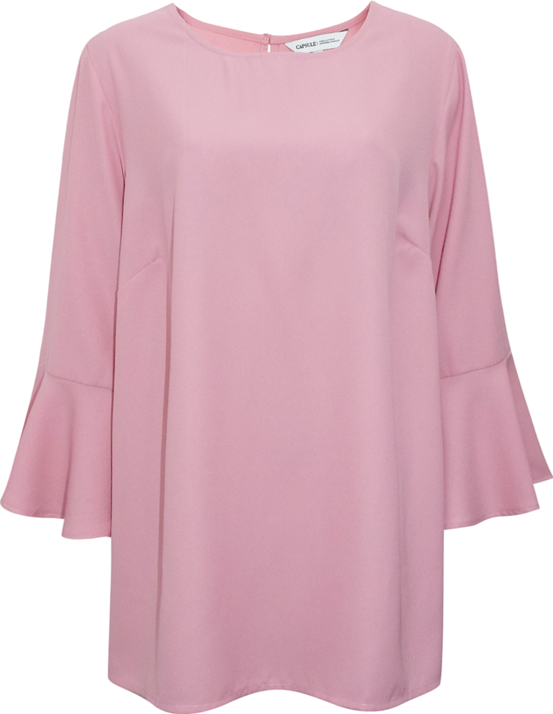 capsule Pink Long frill Sleeve top  UK 26