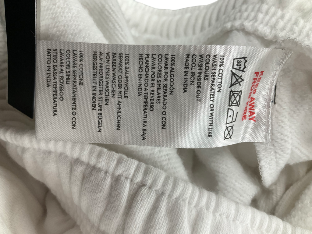 iets frans White Mini Jogger Shorts UK L