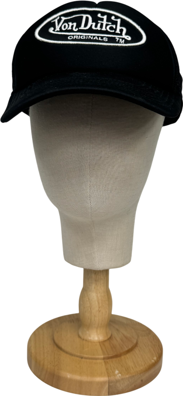Von dutch Oval Patch A-frame Black Trucker Cap One Size
