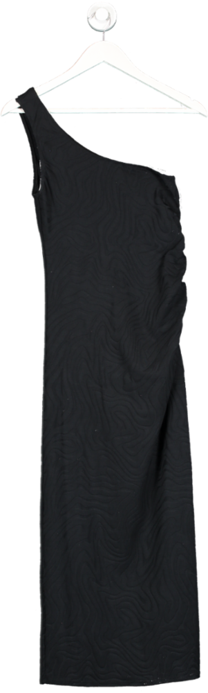 Seafolly Black One Shouldered Textured Dress UK S