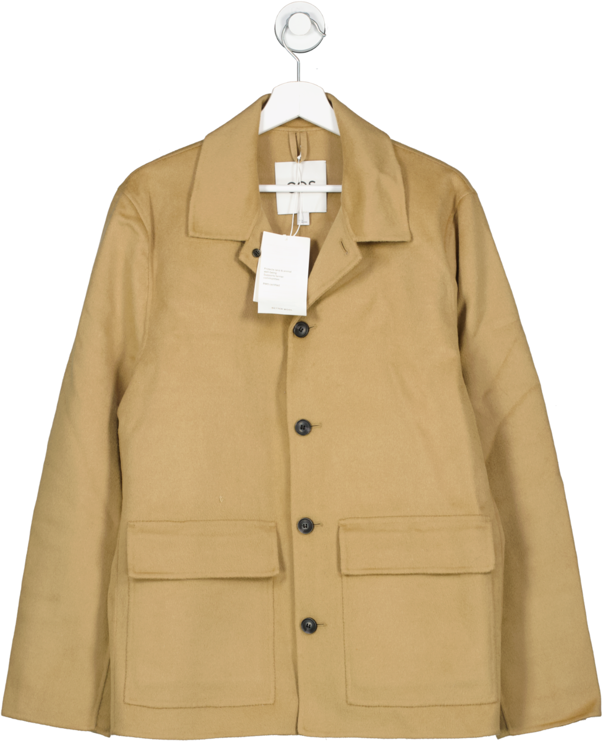 cos Utility Wool Jacket In Beige BNWT UK M
