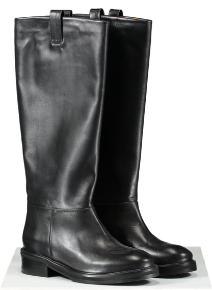 Flattered Black Frances Leather Boots UK 6 EU 39 👠