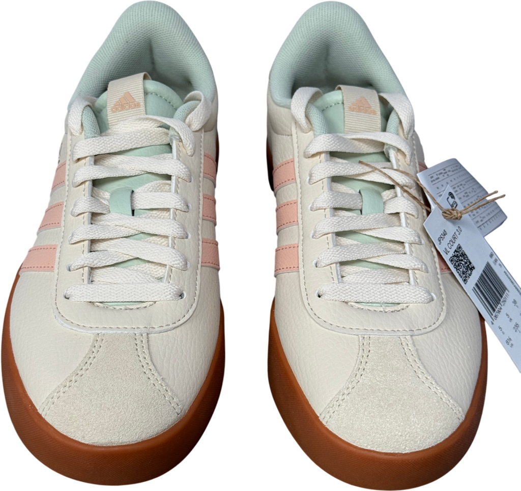 adidas Vl Court 3.0 Cream . Wonder White Powder Coral Trainers UK 5 EU 38 👠