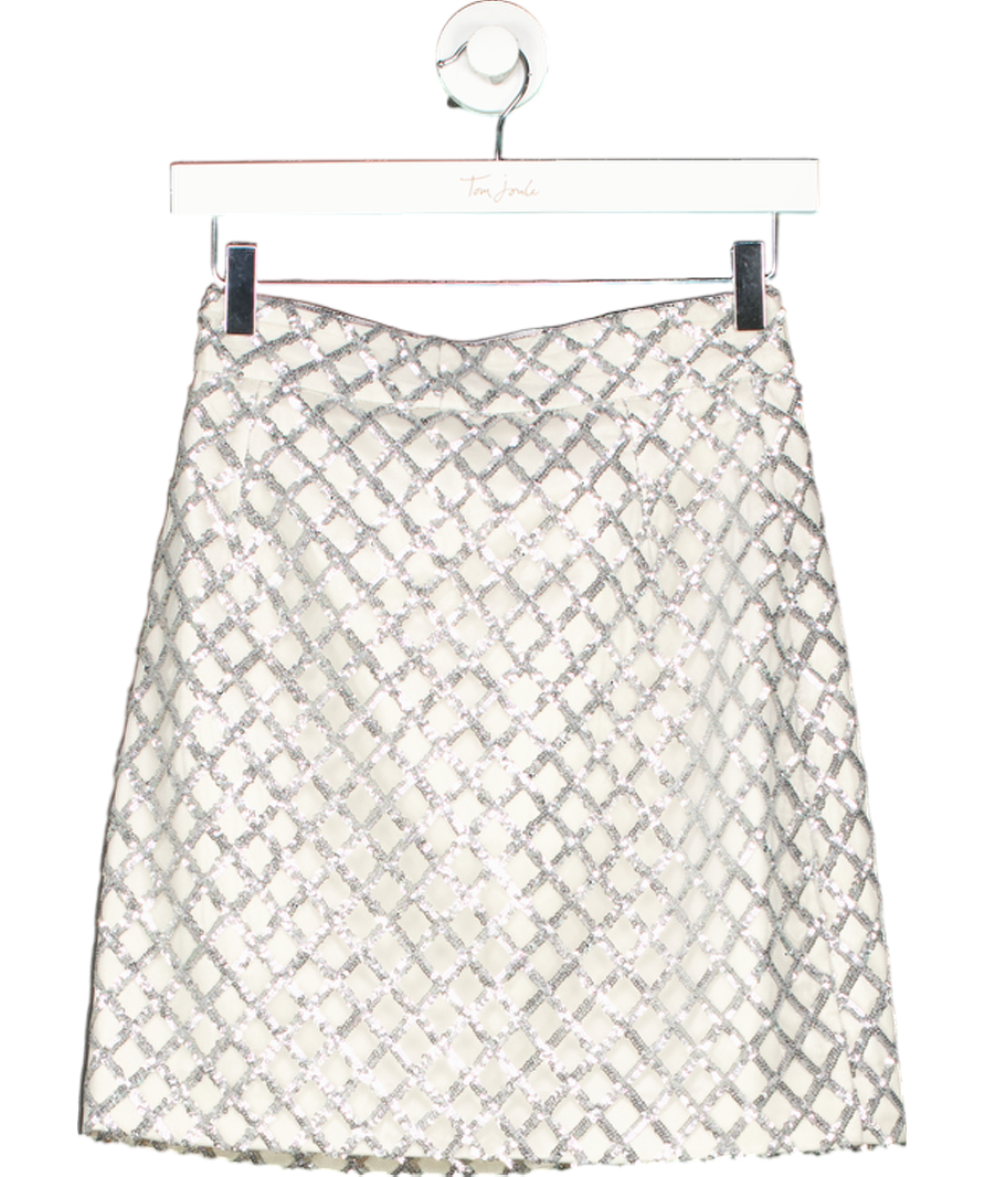 Melis Kaptanoglu Metallic Sequin Mini Skirt UK 8