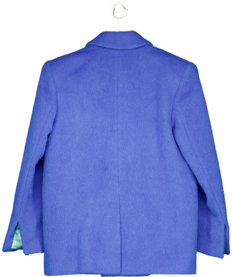 Yomi Blue Longline Double Breasted Blazer UK S/M