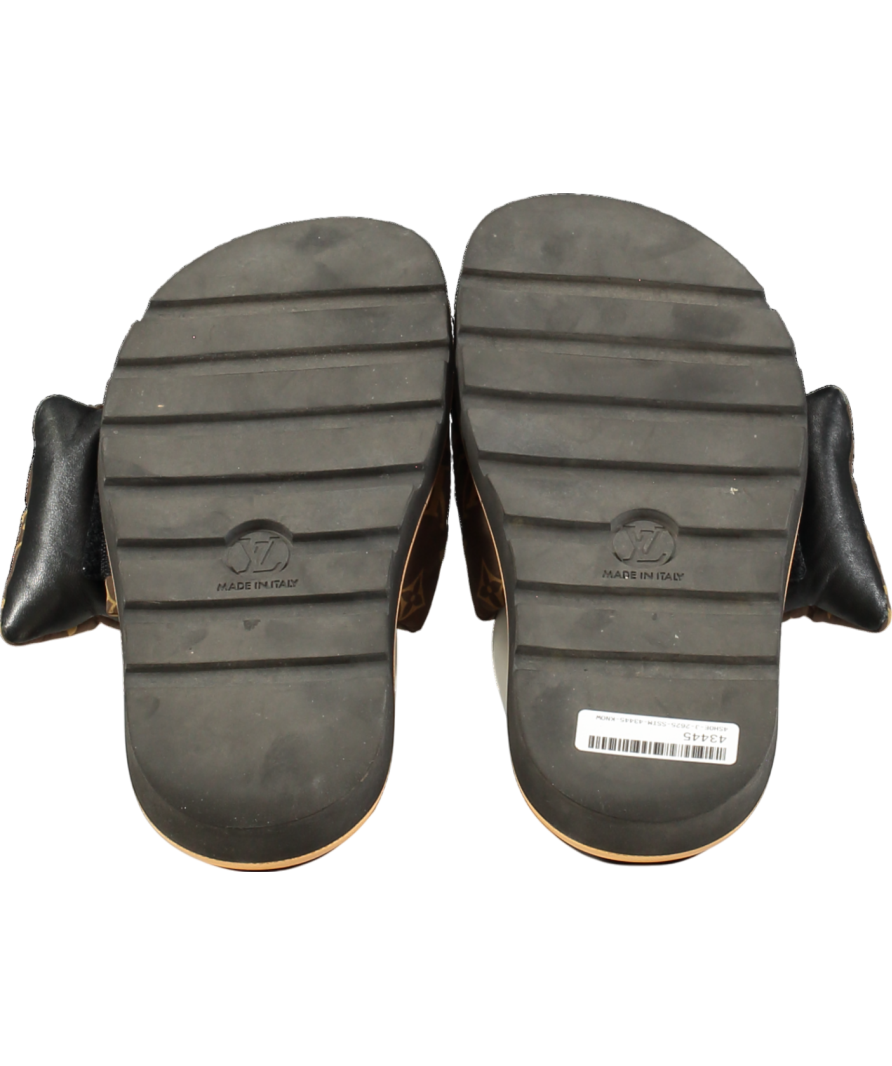 Louis Vuitton Brown Monogram 1aaeby Pool Pillow Flat Comfort Mules UK 5 EU 38 👠