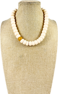 Pligrim Beige Eclipse Recycled Acrylic Chunky Beads Necklace One Size