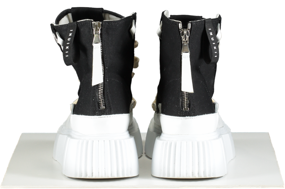 INUIKII Black Platform High-Top Sneakers UK7