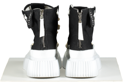 INUIKII Black Platform High-Top Sneakers UK7