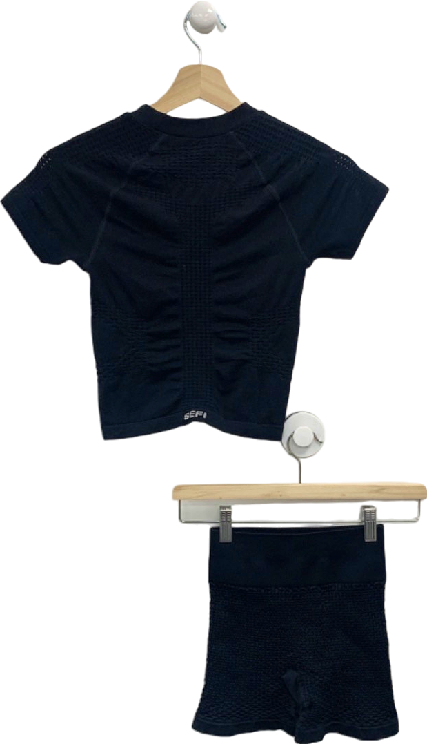 Sefi Black Seamless Activewear Set UK XS