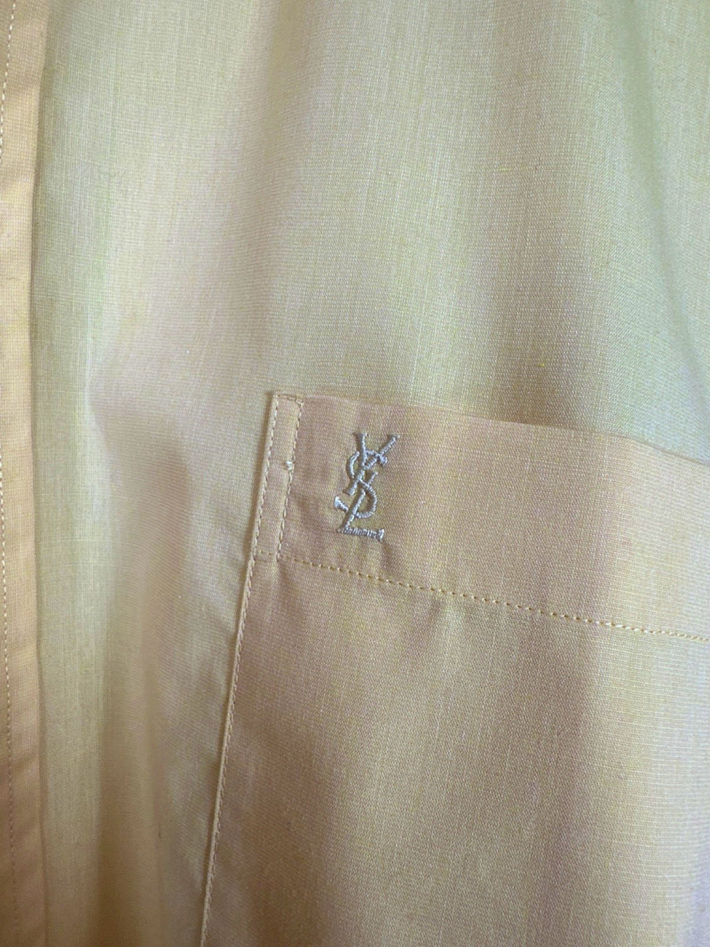 Yves Saint Laurent Yellow Short Sleeve Shirt UK XL