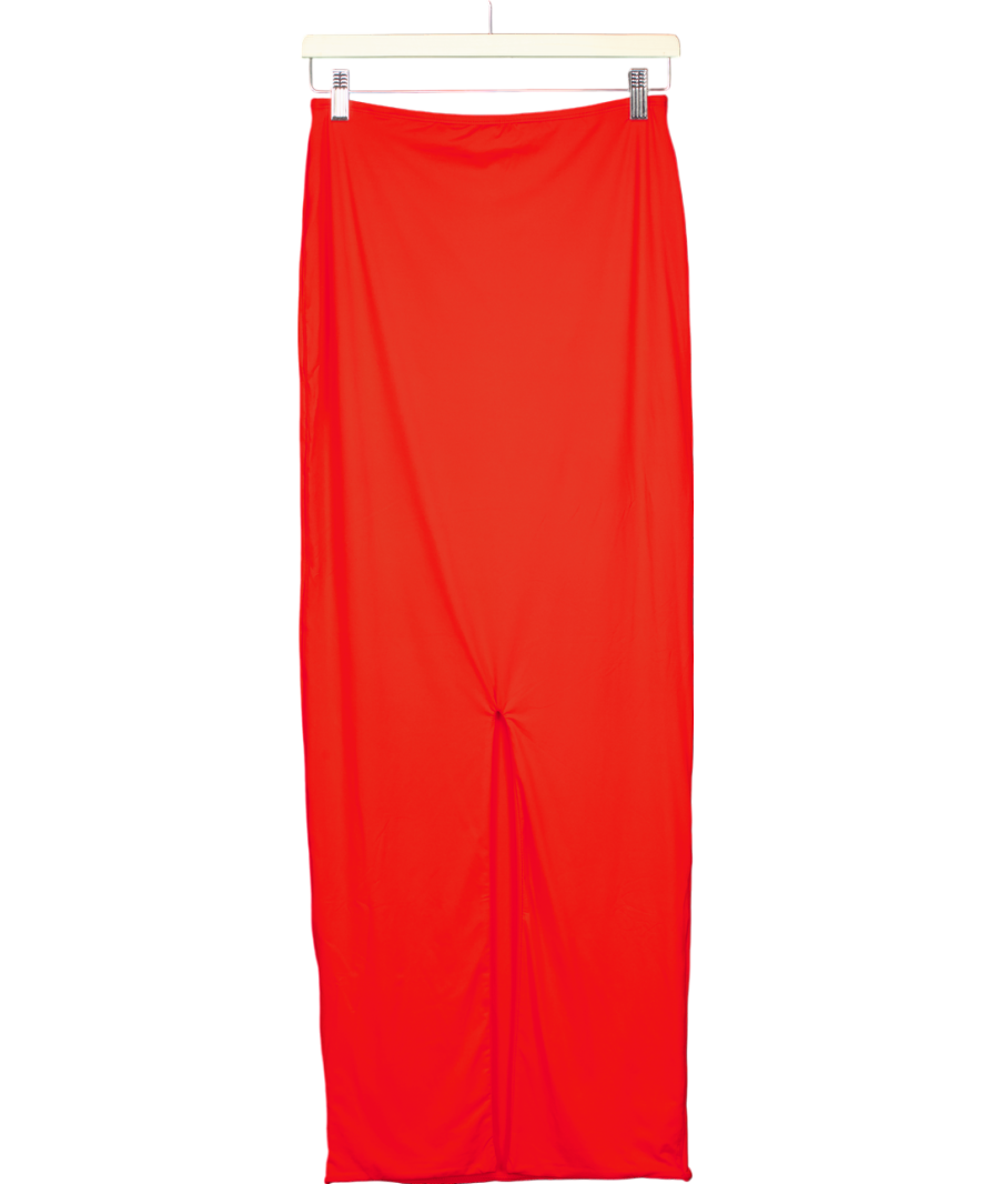 Karen Millen Orange Contour Jersey Maxi Skirt UK S