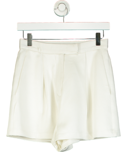 Alex Perry Cream Pleated High-waisted Shorts UK 8