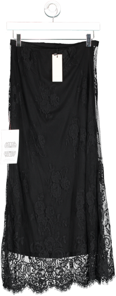 Never Fully Dressed Black Fine Lace Skirt UK 6