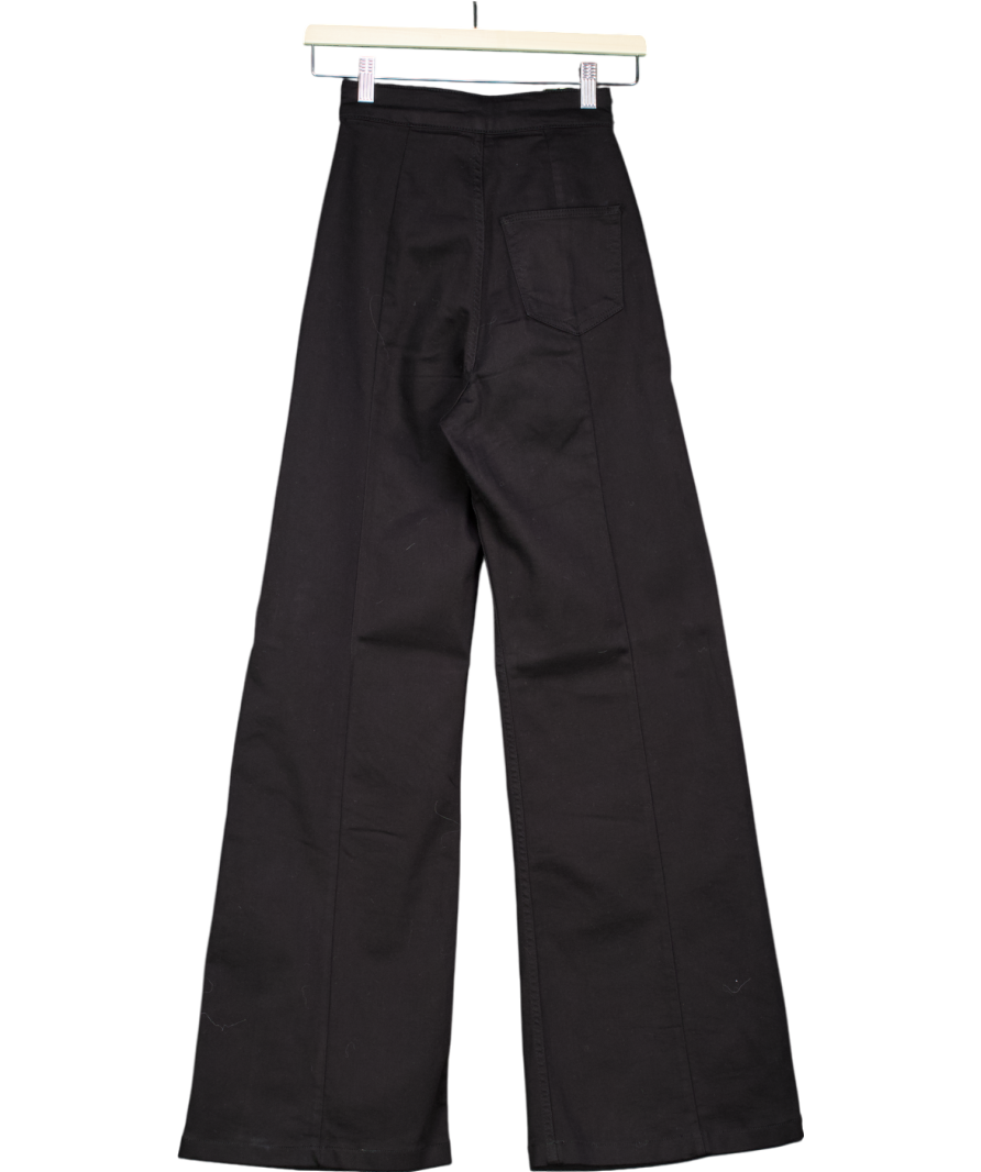 Donna Ida Black Minnie The High Top Full Length Wide Leg Flared Jeans W23