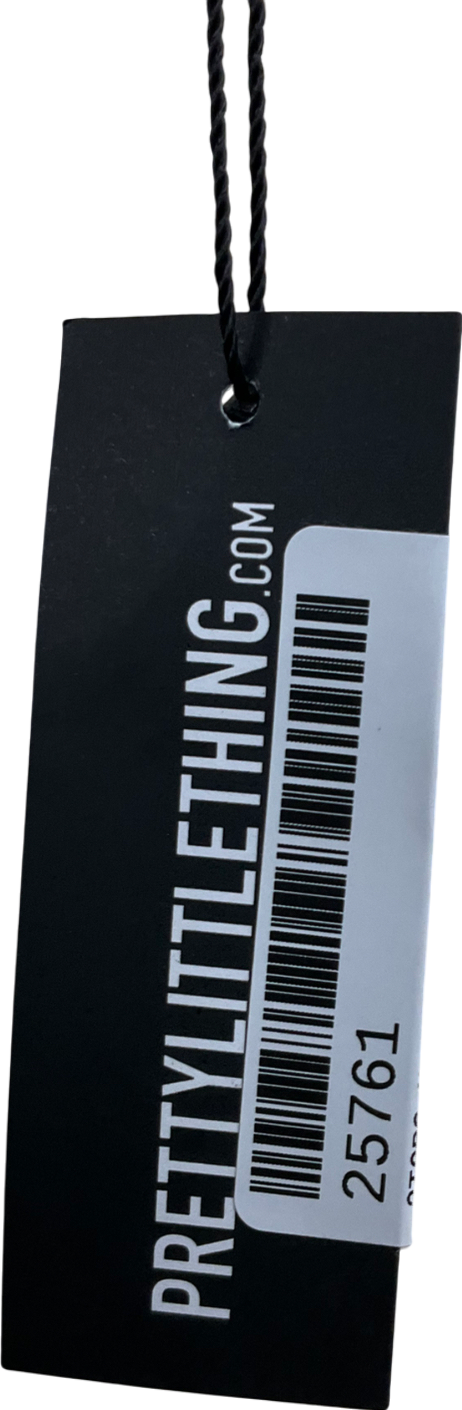 PrettyLittleThing Cream Sequin Knit Racer Neck Vest UK M