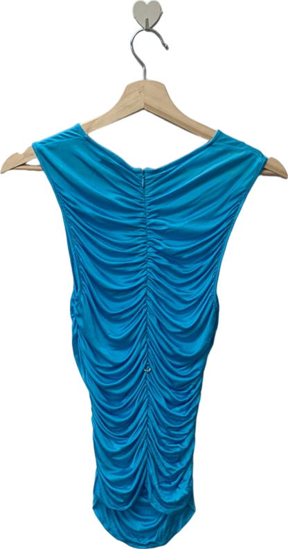 HANNE BLOCH Turquoise Ruched Top  SIZE M