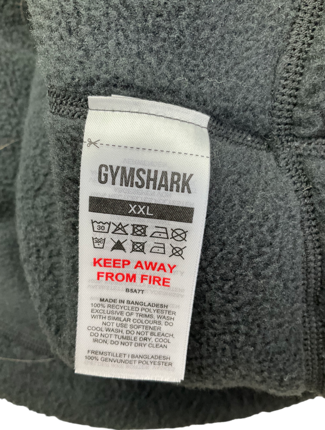 gymshark Black Elevate Fleece Midi Jacket UK XXL