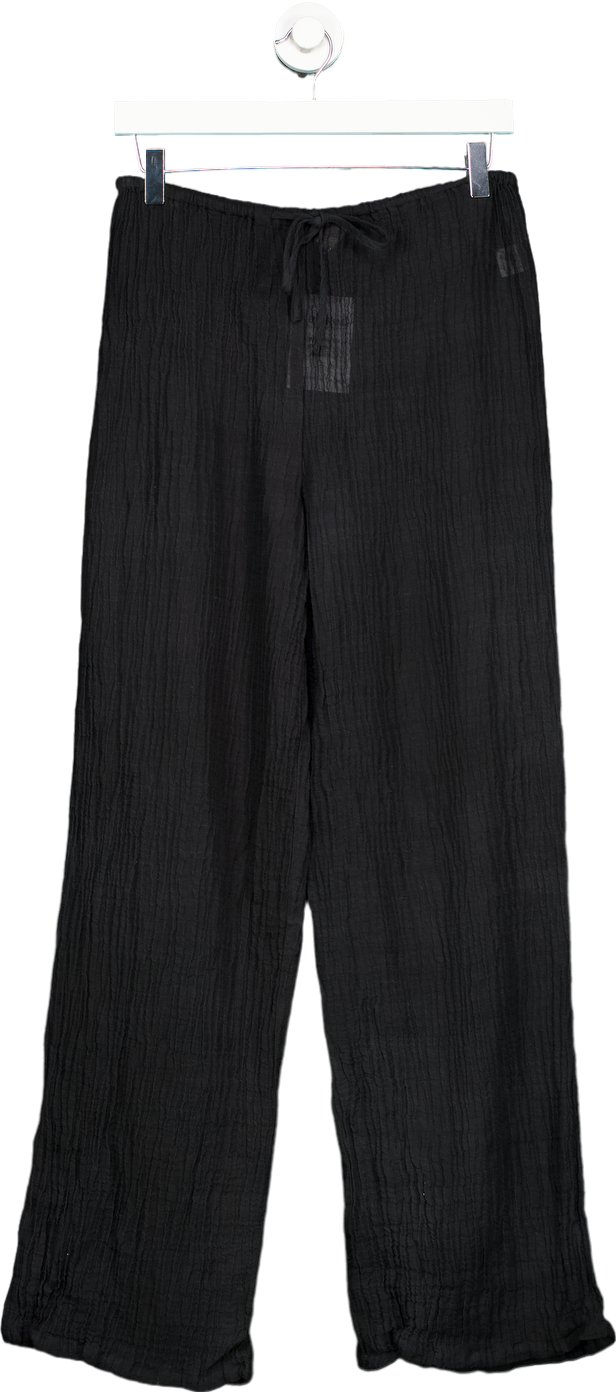 Monday Black Linen Trousers US S