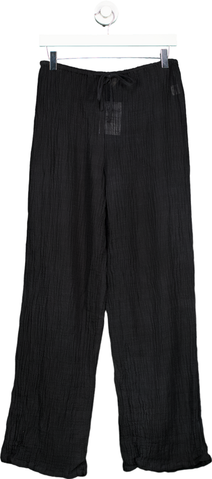 Monday Black Linen Trousers US S