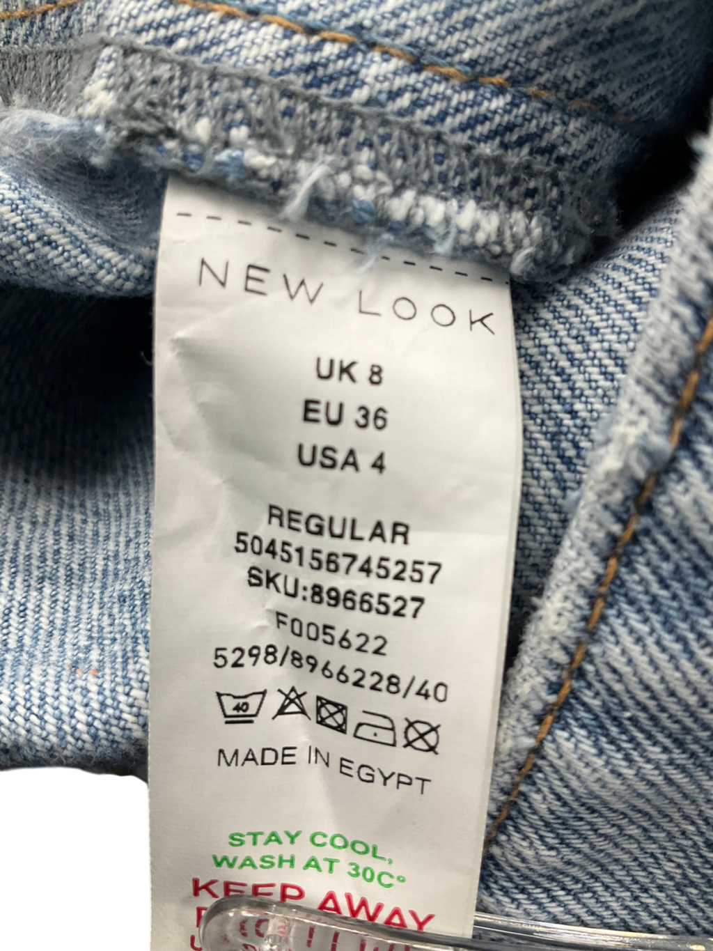 New Look Blue Adalae Wide Leg Jeans UK 8