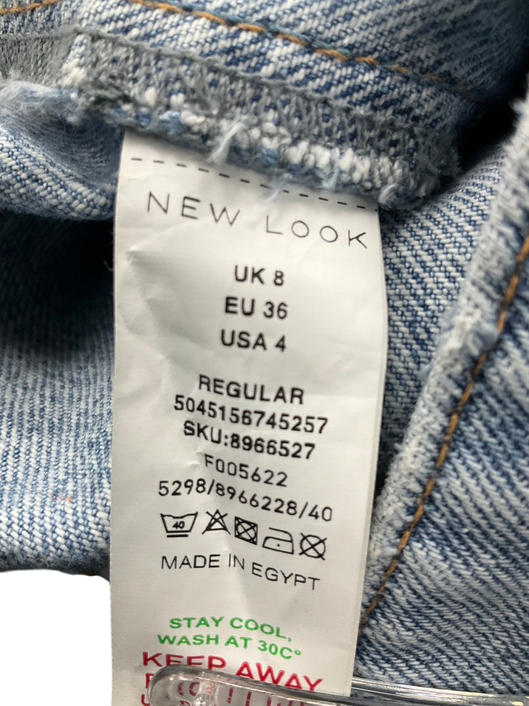 New Look Blue Adalae Wide Leg Jeans UK 8