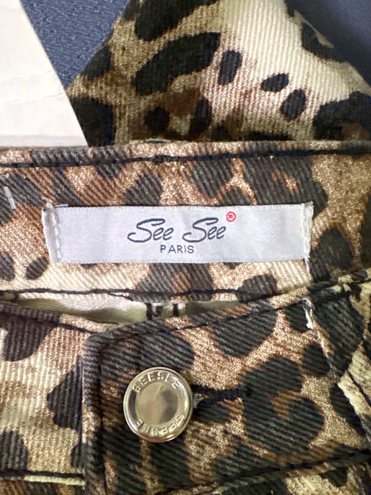 See See Paris Leopard Print Trousers UK 8