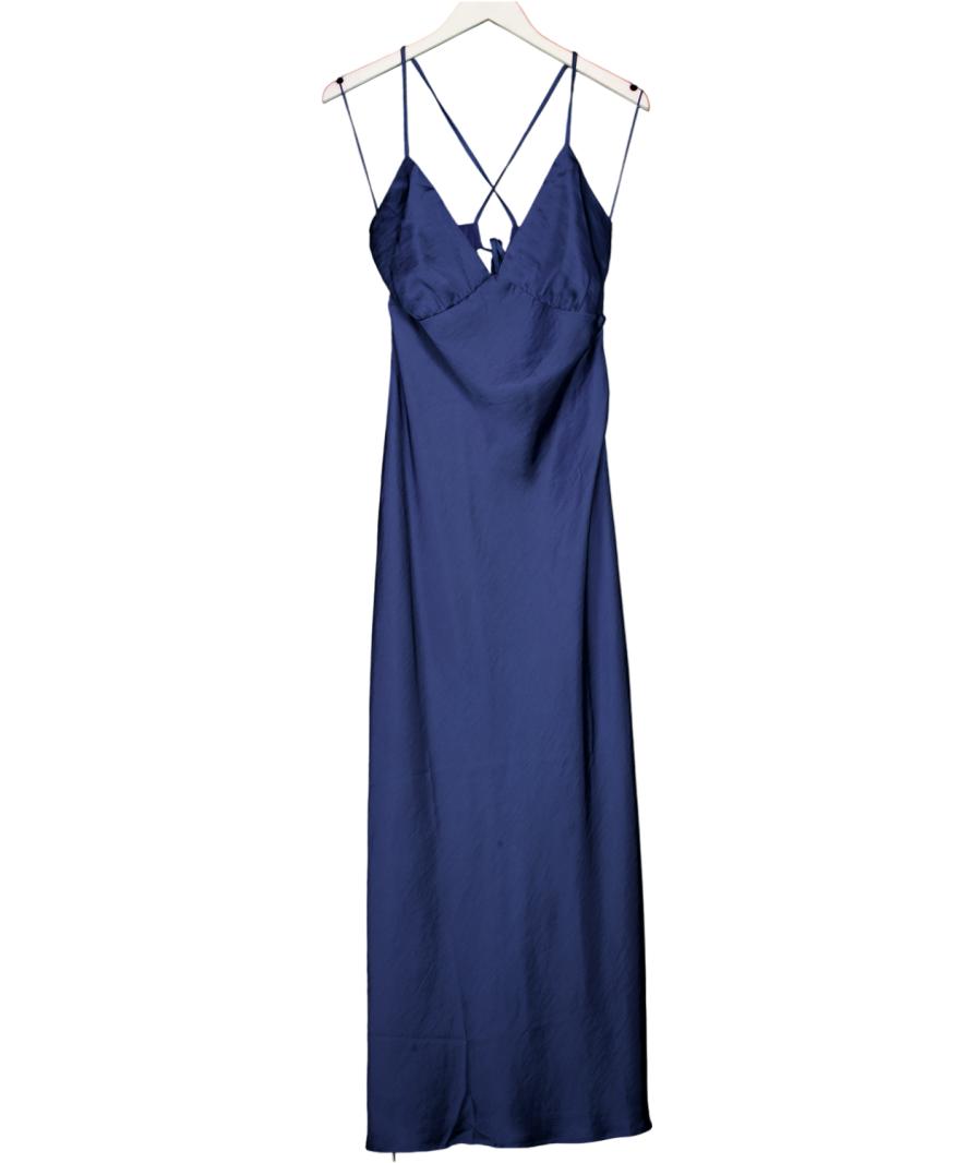 Abercrombie & Fitch Blue The A&f Julia Slip Tie-back Maxi Dress UK S