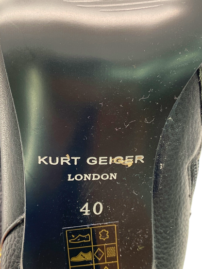 Kurt Geiger Black Leather Shoreditch Over-The-Knee Boots UK 7
