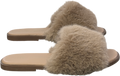Age of Innocence Nude Rosalie Beige Fur Mules UK 11 EU 29 👼