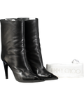 Jimmy Choo Black Cierra 100 Leather Ankle Boots UK 6 EU 39 👠