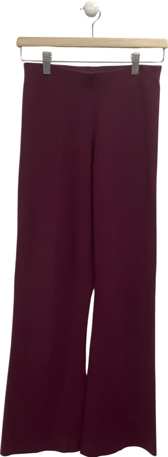 cos Purple Milano-knit Trousers UK XS