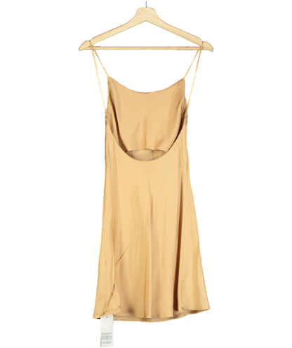 Studio Mantis Beige Backless Short Slip dress UK XS