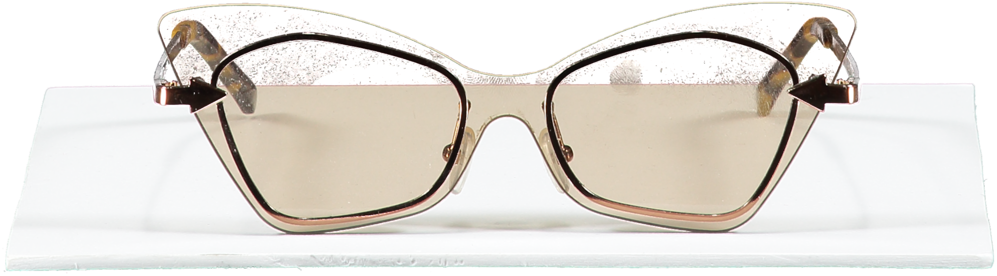 Karen Walker Brown Mrs Brill Sunglasses  in case