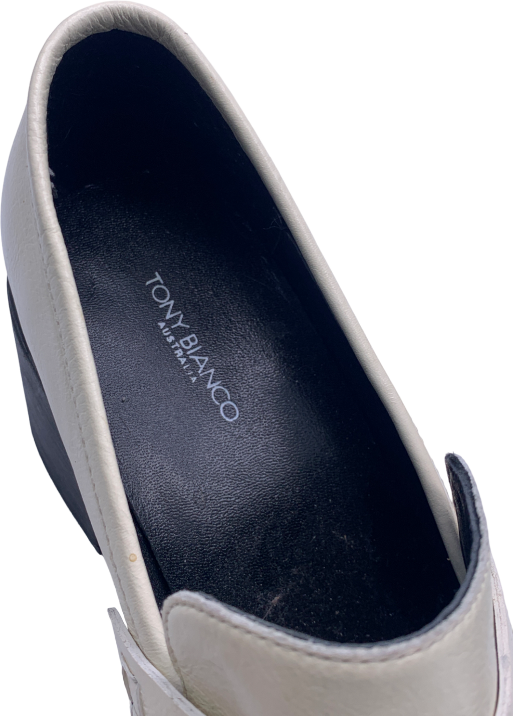 tony bianco Cream Leather Loafer UK 8 EU 41 👠