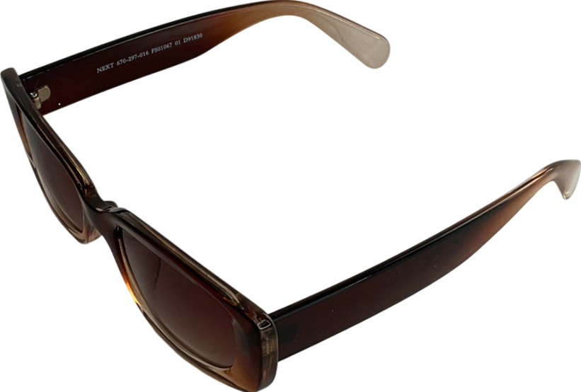 Next Brown Slim Rectangle Sunglasses One Size