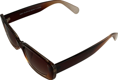 Next Brown Slim Rectangle Sunglasses One Size