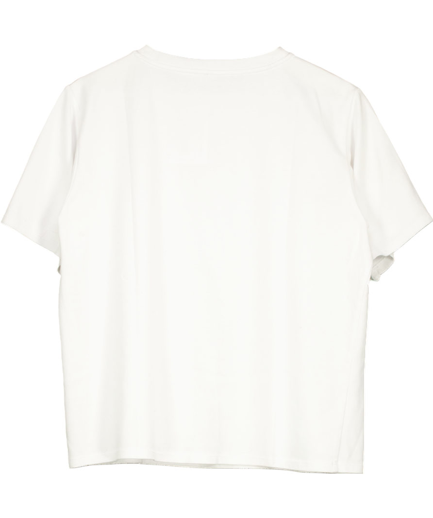 Varley White Pima Cotton Tennis Logo Branded Tee UK S